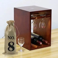 10pcs Jute Wine Bags, 14 X 6 1/4 Inches Hessian Numbered Wine Bottle Gift Bags With Drawstring For Blind Wine Tasting (Brown) -KitchenAid Shop 518uZUNh29L