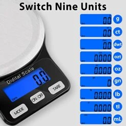 Kitchen Food Scale With Bowl, 5kg 11lb USB Rechargeable Small Size Digital Grams And Ounces 0.1g Precise Graduation And LCD Back-lit Display For Cooking Dieting Baking Weight Loss -KitchenAid Shop 518wjzwTN7L