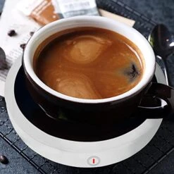 Ug Warmer For Coffee And Tea, Midgod Electric Beverage Warmers For Travel, Office Home Desk Use, Smart Thermostat Coaster Keep Coffee, Beverage, Milk, Tea And Hot Chocolate Warm (White) -KitchenAid Shop 5190pBfxTeL