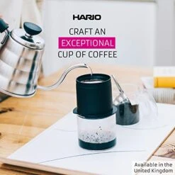 Hario V60 "Buono" Drip Kettle Stovetop Gooseneck Coffee Kettle 1.2L, Stainless Steel, Silver -KitchenAid Shop 5192j8HzaWL
