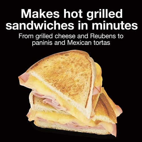 Deluxe Hot Sandwich Maker, Nonstick Plates, Stainless Steel (25415) 4 Deluxe Hot Sandwich Maker, Nonstick Plates, Stainless Steel (25415) - Image 2