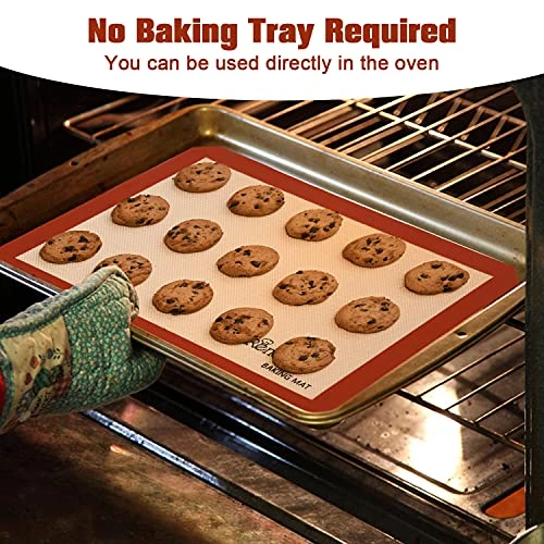 ENOOK Silicone Baking Mats Set Of 5, BPA-free Grade Food Baking Mat, 100% Non-Stick Reusable Food Safe Liners & Silicone Brush- Macaron, Pastry, Cookie. 4 ENOOK Silicone Baking Mats Set Of 5, BPA-free Grade Food Baking Mat, 100% Non-Stick Reusable Food Safe Liners & Silicone Brush- Macaron, Pastry, Cookie. - Image 2