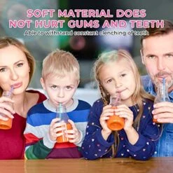 Reusable Silicone Drinking Straws 15 Pack, Heart Shaped Straws With 2pcs CLeaner Brushes For Smoothies Tumblers Cocktail MilkShake, DishWasher Safe -KitchenAid Shop 519VjQFnTUL