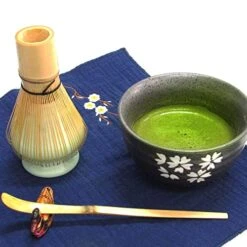 Japanese Matcha Tea Set, Matcha Whisk, Traditional Scoop, Matcha Bowl, Black Bamboo Tray, Ceramic Whisk Holder, Matcha Caddy, Handmade Matcha Ceremony Kit For Japanese Tea Ceremony (10Pcs) -KitchenAid Shop 519cB7lomxL