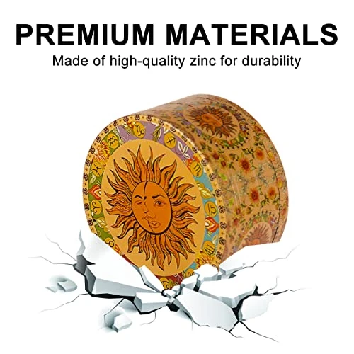 3 Inch Grinder Large Grinder Vintage Boho Grinder Sun And Moon Orange 4 3 Inch Grinder Large Grinder Vintage Boho Grinder Sun And Moon Orange - Image 2