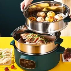 WETYG Large Capacity Steamer Boilers Electric MultiFunction Home Three Layer Electric Steam Pot Smart Cookware -KitchenAid Shop 519pHbw6G5L 1