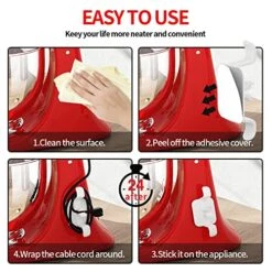 4 Pack Cord Organizer For Kitchen Appliances- Upgraded Cord Wrapper Cord Holder Cable Organizer For Storage Small Home Appliances, Mixer, Blender, Coffee Maker, Air Fryer… -KitchenAid Shop 519pQQUD12L