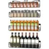 4 Pack Wall Mount Spice Rack Organizer For Cabinet Door Pantry Hanging Spice Shelf Storage,Black Spice Rack Wall Mounted