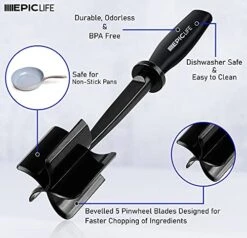 DURABLE Meat/Potato Masher, High Heat Resistant Nylon, Professional Utensil, Multifunctional Hamburger Chopper Hand Tool, NonStick Cookware Safe, Blends, Mashes And Grounds, Mix Chopper -KitchenAid Shop 519uFuErDjS