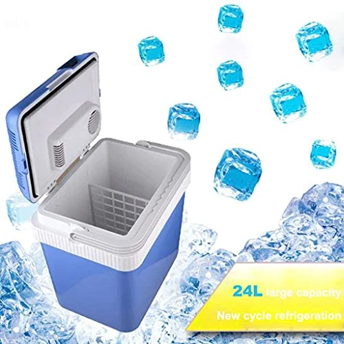 TONPOP Mini Fridge 24L Car Refrigeration Hot Cold Portable Electric Cool Box For Car, Boat And Camping Garden - Blue 5 TONPOP Mini Fridge 24L Car Refrigeration Hot Cold Portable Electric Cool Box For Car, Boat And Camping Garden - Blue - Image 3
