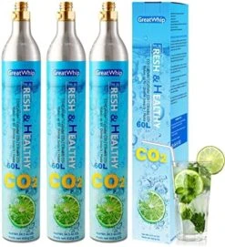 GreatWhip 60L Co2 Carbonator Sodasteam Co2 Cylinder Co2 Soda Gas Canister 14.5 Oz For Soda Maker Set Of 5 18 GreatWhip 60L Co2 Carbonator Sodasteam Co2 Cylinder Co2 Soda Gas Canister 14.5 Oz For Soda Maker Set Of 5 -KitchenAid Shop 519ySrJipCL. AC