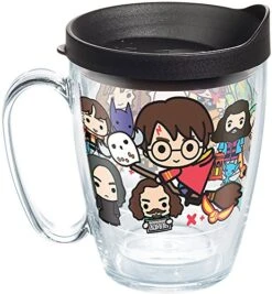 Tervis Harry Potter - Group Charms Tumbler With Wrap And Black Lid 16oz Mug, Clear