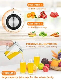 Juice Extractor, Bextcok Centrifugal Juicer Machines Ultra Fast Extract Various Fruit And Vegetable Electric Juice Extractor With 3" Large Feed Chute BPA Free Easy Clean For Orange Celery Carrot -KitchenAid Shop 51AGRS6BfwL