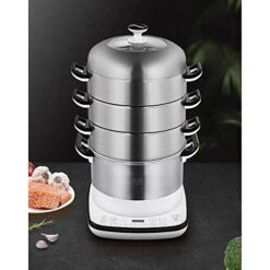 HYDZQ Home Electric Food Steamer Multifunctional Timing Steamer Power-of 3-Layer Large Capacity Seafood Steamer Cooker -KitchenAid Shop 51AHWCu4rUL