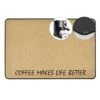 ETTORLER Coffee Mat, Waterproof Coffee Bar Mat Imitation Linen Surface (24x16x0.12IN) Thickened Upgrade DIATOM MUD Bottom Coffee Maker Mat Leak-Proof Coffee Mat For Countertops Table Espresso Machine -KitchenAid Shop 51AKP39TolL