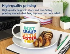 Sisters Gifts From Sister And Brother - Best Little Sister Ever Coffee Mug, Sister Gift Idea For Christmas, Women's Birthday, Rakhi, Valentines, Mothers Day Mugs -KitchenAid Shop 51AMzo8LtcL