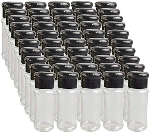 25Pcs Empty Plastic Spice Bottles Set For Storing Barbecue Seasoning Salt Pepper And More 75 Ml/2.5 Oz (Black) 8 25Pcs Empty Plastic Spice Bottles Set For Storing Barbecue Seasoning Salt Pepper And More 75 Ml/2.5 Oz (Black) - Image 6