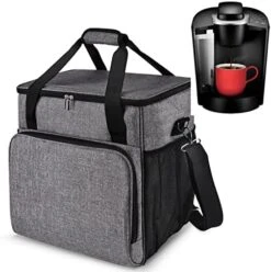 Coffee Maker Storage Bag,Waterproof Travel Carrying Organizer Case,Suitable For Kering Coffee Machines And Other Accessories,Dustproof Tote Bag With Shoulder Strap Black -KitchenAid Shop 51AXHHdcUL. AC 1