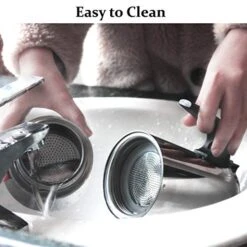 Elabo Stovetop Espreeso Machine And Moka Pot For Gas Or Electric Ceramic Stovetop, Italian Espresso Coffee Shot Maker For Italian Espresso, Cappuccino And Latte, Stainless Steel, 10 Cups -KitchenAid Shop 51AY40NKaPL