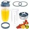 [UPGRADE] Replacement 32oz NutriBullet Blender Cups & Blade Part Compatible With 600w/900w Blender (7 Pieces) -KitchenAid Shop 51AbTvB7wzL