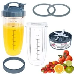 [UPGRADE] Replacement 32oz NutriBullet Blender Cups & Blade Part Compatible With 600w/900w Blender (7 Pieces)