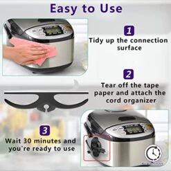 Cord Organizer For Kitchen Appliances, 10 Pack Upgrade Cord Winder Wrappers Stick On, Small Wire Keeper, Appliance Power Cable Holder For Mixer, Pressure Cooker, Coffee Maker And Air Fryer -KitchenAid Shop 51AdJRO0lQL