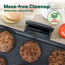 Bella Electric Griddle With Warming Tray - Smokeless Indoor Grill, Nonstick Surface, Adjustable Temperature & Cool-touch Handles, 10" X 18", Copper/Black 13 Bella Electric Griddle With Warming Tray - Smokeless Indoor Grill, Nonstick Surface, Adjustable Temperature & Cool-touch Handles, 10" X 18", Copper/Black -KitchenAid Shop 51AdQvsKNUL