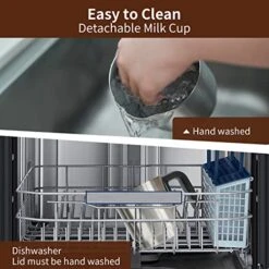 Milk Frother, 4-in-1 Milk Frother And Steamer, Thick Warm Foam, Light Warm Foam, Hot Chocolate Milk And Cold Foam Milk Frother, Dishwasher Safe, Smart Touch Control Milk Warmer, Sliver -KitchenAid Shop 51Adw7QYMYL