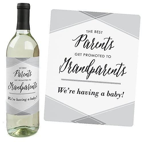 Family Pregnancy Announcement Gift For Women And Men - Wine Bottle Label Stickers - Set Of 4 5 Family Pregnancy Announcement Gift For Women And Men - Wine Bottle Label Stickers - Set Of 4 - Image 3