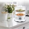Electric Food Steamer, Vegetable Steamer Double Tiered Stackable Baskets With Timer -KitchenAid Shop 51AhFHvMBbL