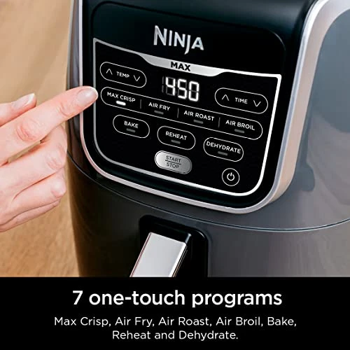 Ninja AF161 Max XL Air Fryer That Cooks, Crisps, Roasts, Bakes, Reheats And Dehydrates, With 5.5 Quart Capacity, And A High Gloss Finish, Grey 4 Ninja AF161 Max XL Air Fryer That Cooks, Crisps, Roasts, Bakes, Reheats And Dehydrates, With 5.5 Quart Capacity, And A High Gloss Finish, Grey - Image 2