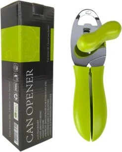 Manual Can Opener 4-in-1 Stainless Steel Professional Can Opener, Food Safety, Ultra Sharp Cutting, Smooth Edge, Bottle Can Openers Perfect For Seniors With Arthritis (Green) -KitchenAid Shop 51AjYngDGL. AC