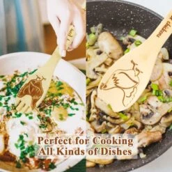 Rooster Wooden Spoons For Cooking, Chicken Kitchen Decor Pioneer Woman Kitchen Accessories, Rooster Decor For Kitchen Farmhouse Wedding Mother's Day Decorations - Funny Chicken Gifts -KitchenAid Shop 51AnEAyGRUL