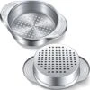 Tuna Can Strainer Stainless Steel Food Can Strainer Sieve Metal Tuna Press Lid Canning Colander Oil Drainer Tuna Can Filter For Beans Vegetables (2 Pieces) -KitchenAid Shop 51Aozcrqq3L