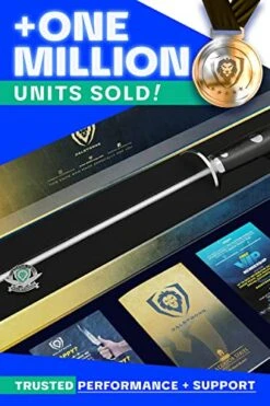 ALSTRONG Honing Steel - 10" Rod - Gladiator Series Elite - HC Stainless Steel - G10 Garolite Handle - NSF Certified -KitchenAid Shop 51Apa6ayCdL