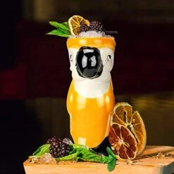 Tiki Mugs Cocktail Set Of 8 - Ceramic Tiki Mugs Hawaiian Party Cute Exotic Cocktail Glasses Hawaiian Tiki Mug - TKSET0080 (8pcs) -KitchenAid Shop 51At43fApzL