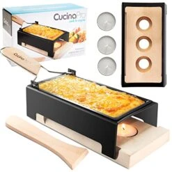 Heese Raclette W Foldable Handle- Candlelight Cheese Melter Pan W Spatula And 3 Tea Light Candles - Melts In Under 4 Minutes, Small Portable, Great For Dinner Parties, Appetizers, Housewarming Gift 11 Heese Raclette W Foldable Handle- Candlelight Cheese Melter Pan W Spatula And 3 Tea Light Candles - Melts In Under 4 Minutes, Small Portable, Great For Dinner Parties, Appetizers, Housewarming Gift -KitchenAid Shop 51AxGuUnMnL