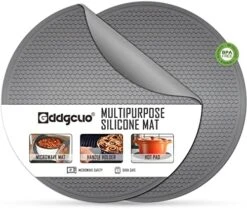 Multi-Purpose Microwave Mat, 12" Silicone Microwave Mats Round, BPA Free Heat Resistant Trivets, Pot Holders, Microwave & Dishwasher Safe (Black, 2Pcs) 23 Multi-Purpose Microwave Mat, 12" Silicone Microwave Mats Round, BPA Free Heat Resistant Trivets, Pot Holders, Microwave & Dishwasher Safe (Black, 2Pcs) -KitchenAid Shop 51AzmxpYu4L. AC