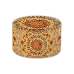 3 Inch Grinder Large Grinder Vintage Boho Grinder Sun And Moon Orange