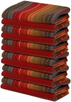 R Napkins Set Of 12 100% Cotton Reusable Multi Coloured Red Napkins, Over Sized Napkins (20 X 20 Inches) For Everyday Use -KitchenAid Shop 51B7majiWfL. AC