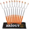 Riout Marshmallow Roasting Sticks 10 Pack Extra Long 45’’ Stainless Telescoping Hot Dog Smores Skewers Kids Safe Barbecue Forks For Campfire, Bonfire And Grill -KitchenAid Shop 51BB0lW3TDL