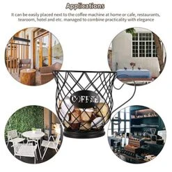 AOZBZ Coffee Pod Holder, Coffee Pod Organizer, Coffee Pod Storage Cup, K Cup Holder Coffee Storage Basket For Home Cafe Hotel (L Size) -KitchenAid Shop 51BDAL1fnvL