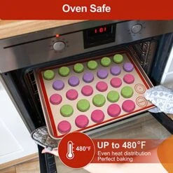 Silicone Baking Mat Set Of 6, Easy Clean & Non-Stick Food Grade Reusable Baking Mat, Silicon Baking Mats Oven Liner Sheet, Round & Square Cake Mat, Pastry Board Rolling Dough Mats For Macaron Cookie 13 Silicone Baking Mat Set Of 6, Easy Clean & Non-Stick Food Grade Reusable Baking Mat, Silicon Baking Mats Oven Liner Sheet, Round & Square Cake Mat, Pastry Board Rolling Dough Mats For Macaron Cookie -KitchenAid Shop 51BOAX51ZEL