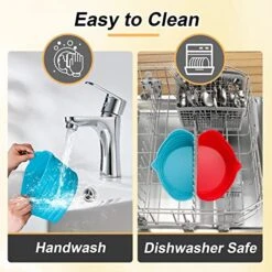 Silicone Slow Cooker Liners, Cooker Divider Insert, Slow Cooker Divider Liners, Compatible With Crockpot 6 QT Oval Slow Cooker, Reusable, Leak-Proof Dishwasher Safe Slow Cooking Liner, Red & Blue 8 Silicone Slow Cooker Liners, Cooker Divider Insert, Slow Cooker Divider Liners, Compatible With Crockpot 6 QT Oval Slow Cooker, Reusable, Leak-Proof Dishwasher Safe Slow Cooking Liner, Red & Blue -KitchenAid Shop 51BQfubjVZL