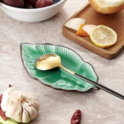 Large Spoon Rest Set Of 2 Spoon Holder For Stove Top Modern Farmhouse Kitchen Decor Leaf Shape Ceramic Spoon Rest Spoon Rests For Kitchen Stove Spoon Holder Dishwasher Safe Emerald Green -KitchenAid Shop 51BVy6w3IbL
