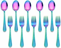 10-Piece Kids Silverware Set, Includes 5 Kid Spoons, 5 Kid Forks, Stainless Steel Toddler Utensils Children Flatware Set, Child Preschooler Cutlery Set, Dishwasher Safe -KitchenAid Shop 51BfQWSjH6L. AC