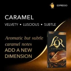 Espresso Capsules, 30 Count Caramel, Single-Serve Aluminum Coffee Capsules Compatible With The L'OR BARISTA System & Nespresso Original Machines -KitchenAid Shop 51BkDQI91lL