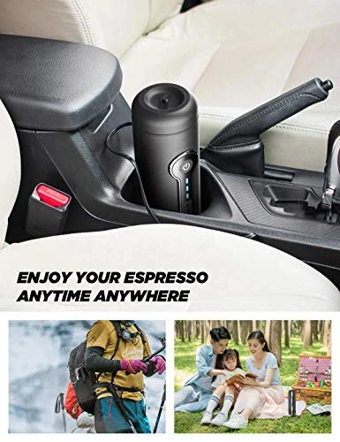 Portable Coffee Maker: 12V Travel Espresso Machine, 15 Bar Pressure Rechargeable Battery Heating Water With Organize Case For Camping, Driving, Home And Office 6 Portable Coffee Maker: 12V Travel Espresso Machine, 15 Bar Pressure Rechargeable Battery Heating Water With Organize Case For Camping, Driving, Home And Office - Image 4