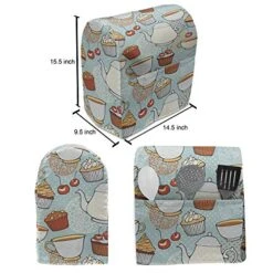 Lunarable Tea Party Stand Mixer Cover, Retro Style Yummy Cakes Cookie Teapot Delicious Tea Time Nostalgic Illustration, Kitchen Appliance Organizer Bag Cover With A Pocket, 6-8 Quarts, Multicolor 9 Lunarable Tea Party Stand Mixer Cover, Retro Style Yummy Cakes Cookie Teapot Delicious Tea Time Nostalgic Illustration, Kitchen Appliance Organizer Bag Cover With A Pocket, 6-8 Quarts, Multicolor -KitchenAid Shop 51BqNSIqUbL
