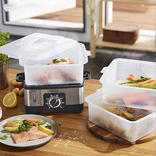 Home Electric Food Steamer Multifunctional Steamer Pot Automatic Power-of 3-Layer Large Capacity Seafood Steamer Cooker 4 Home Electric Food Steamer Multifunctional Steamer Pot Automatic Power-of 3-Layer Large Capacity Seafood Steamer Cooker - Image 2
